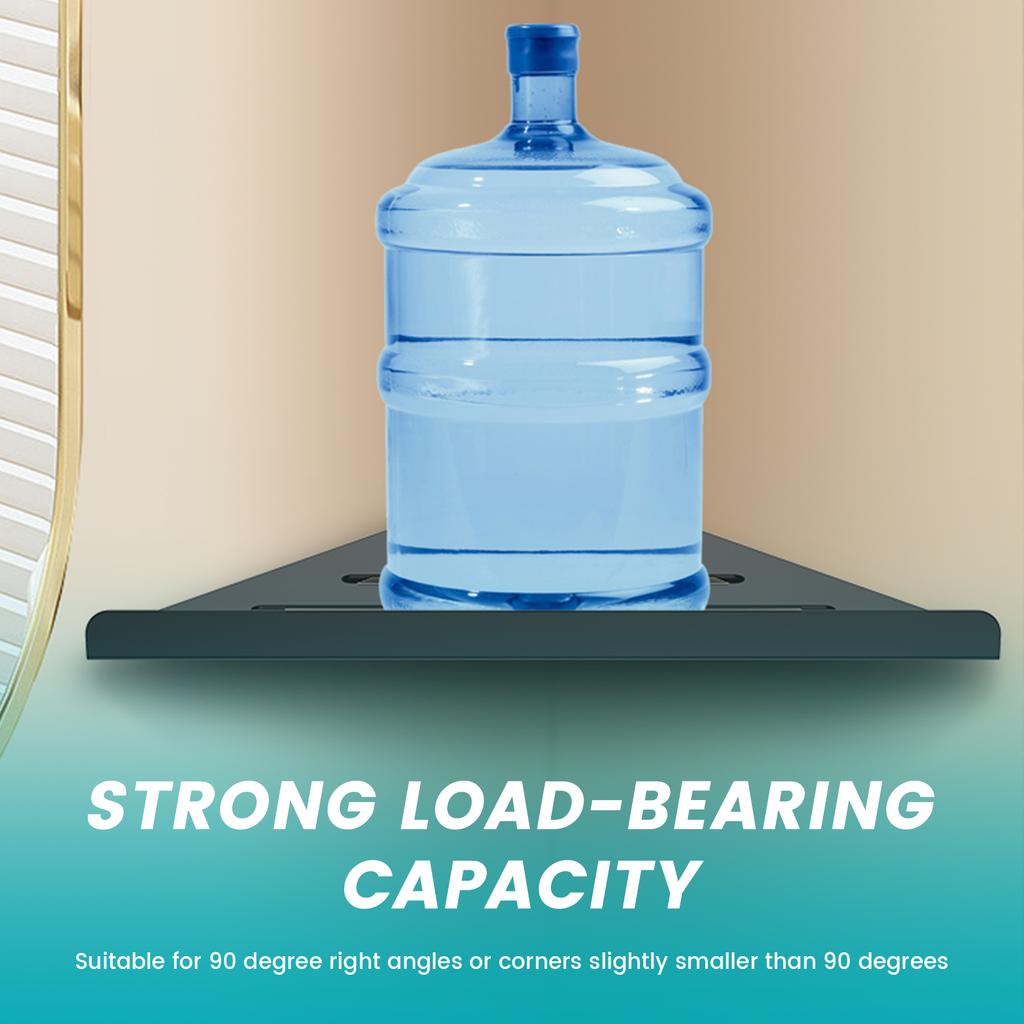 Wall Mount Shower Corner Shelf No-drill 304 Stainless Steel Corner Shampoo Body Wash Storage Organizer for Bathroom Glass Shelf