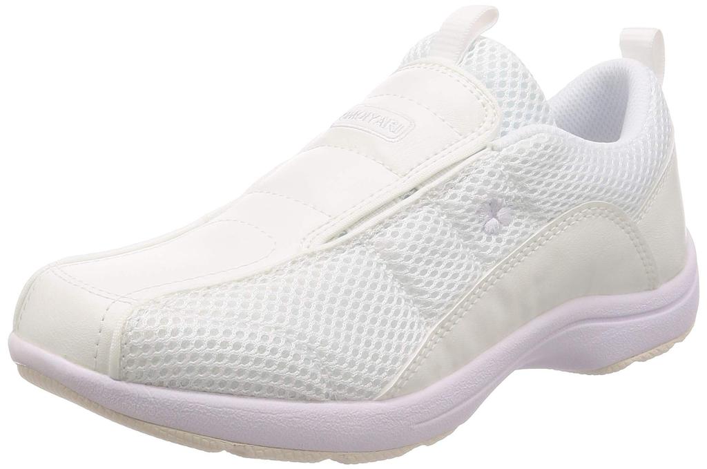 Moonstar Women's Omoiyari 506 Work Nurse Shoes, Sneaker-Style Nurse Shoes, White, Size 23.5 cm, 2E