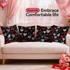 Valentine'S Day Graffiti Pillowcase Printed Polyester 40/45/50cm Throw Pillowcover Decorative Sofa Cushion Pillowslip Home Decor