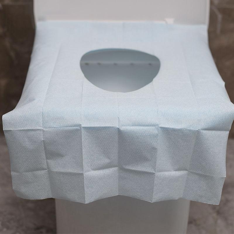 10Pcs Disposable Toilet Seat Cover Mat Portable 100% Waterproof Safety Toilet Seat Pad For Travel/Camping Bathroom Accessiories