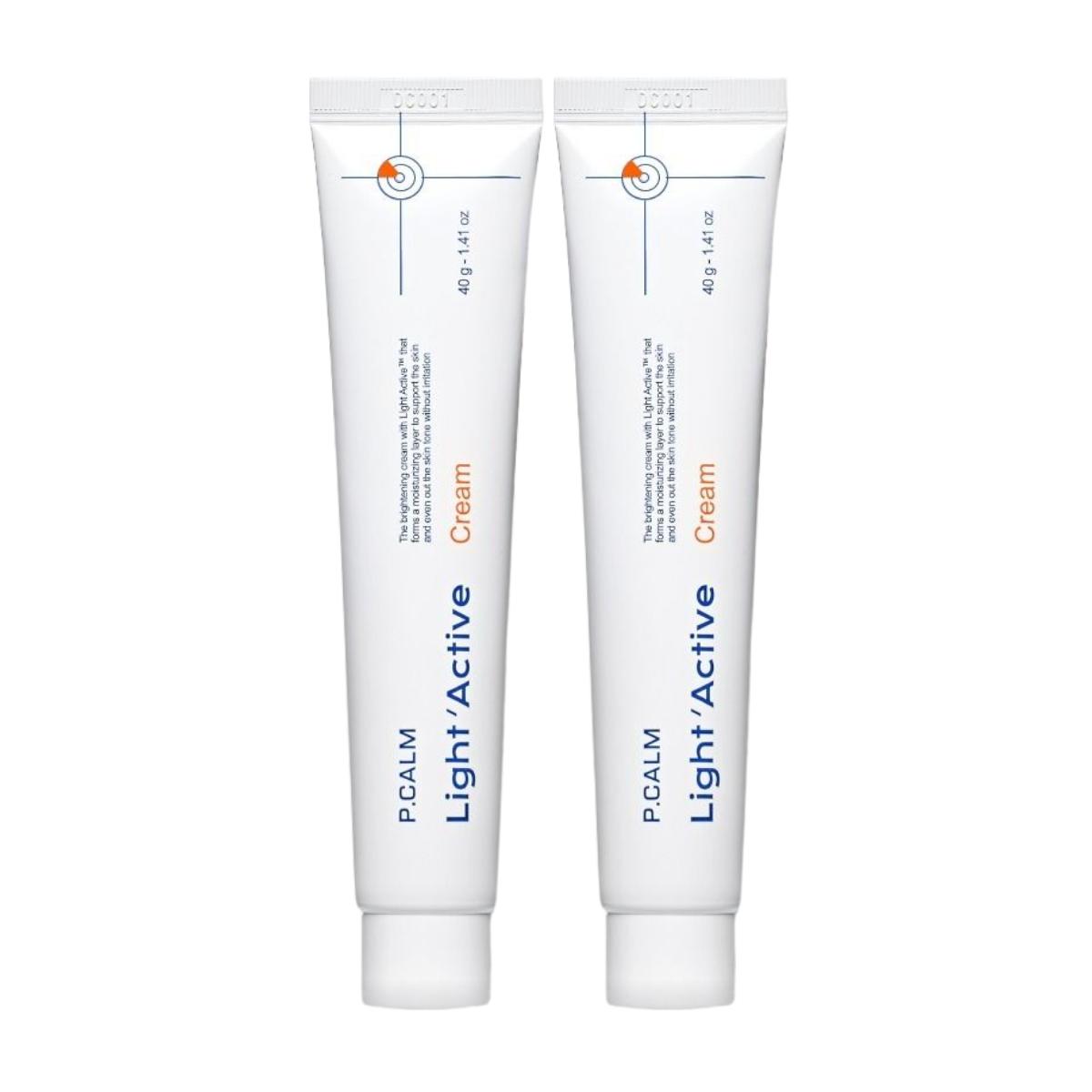 

P.CALM Light Active Cream 40g 1+1 Set, Brightening & Dark Spot Correcting, 48-Hour Long-Lasting Moisturizer