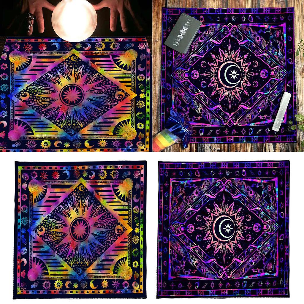 Comfortable Tarot Tablecloth Witchcrafts Table Cloth for Tarot Enthusiasts Table Cover Prolonged Use Tablecloth