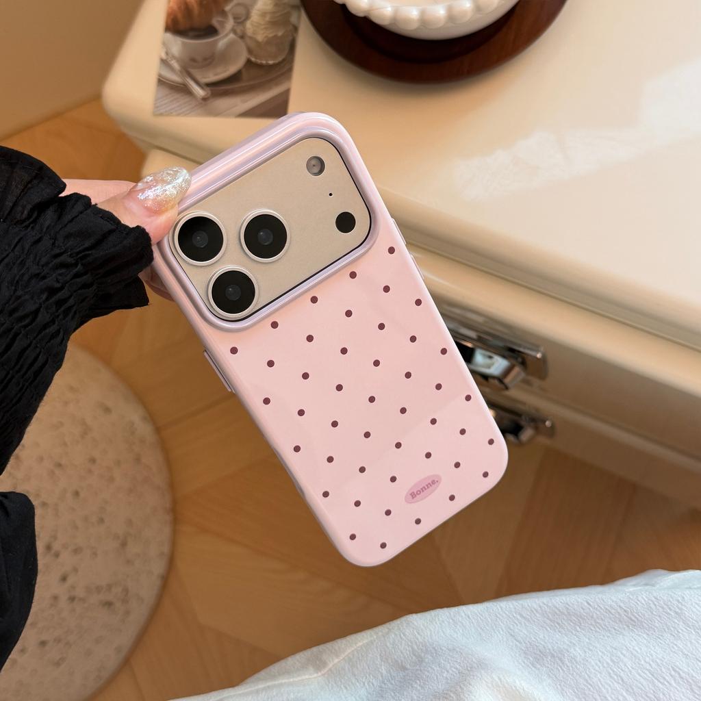Dopamine Polka Dot Apple 17 Pro Phone Case, IPhone 16 Drop Protection, 15 Personalized Color Blocking, 14 Soft, 13 Compatible Apple Phone Case