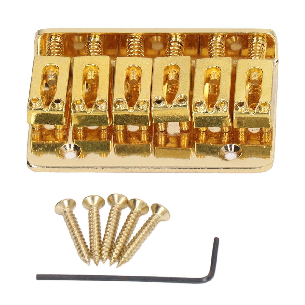 6 String Guitar Fixed Saddle Bridge Hardtail Top Loader Iron Electric Guitar Saddle Bridge