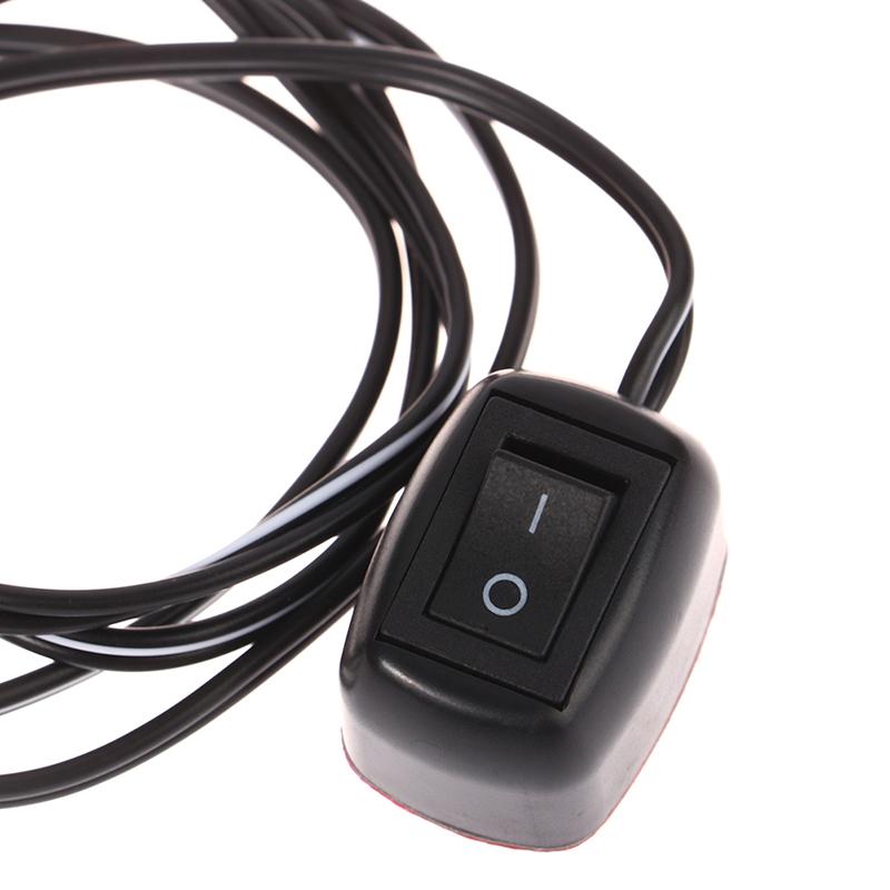 New Universal Car Switch Paste Type Toggle Switch With Cable 60cm DC 12V For Fog Ring Drive Lights Neon Lights Pushbutton Switches 3