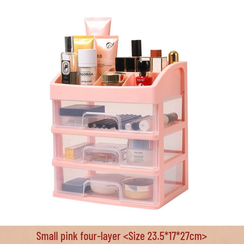 Large Capacity Desktop Cosmetic Storage Box with Drawers for Dorms