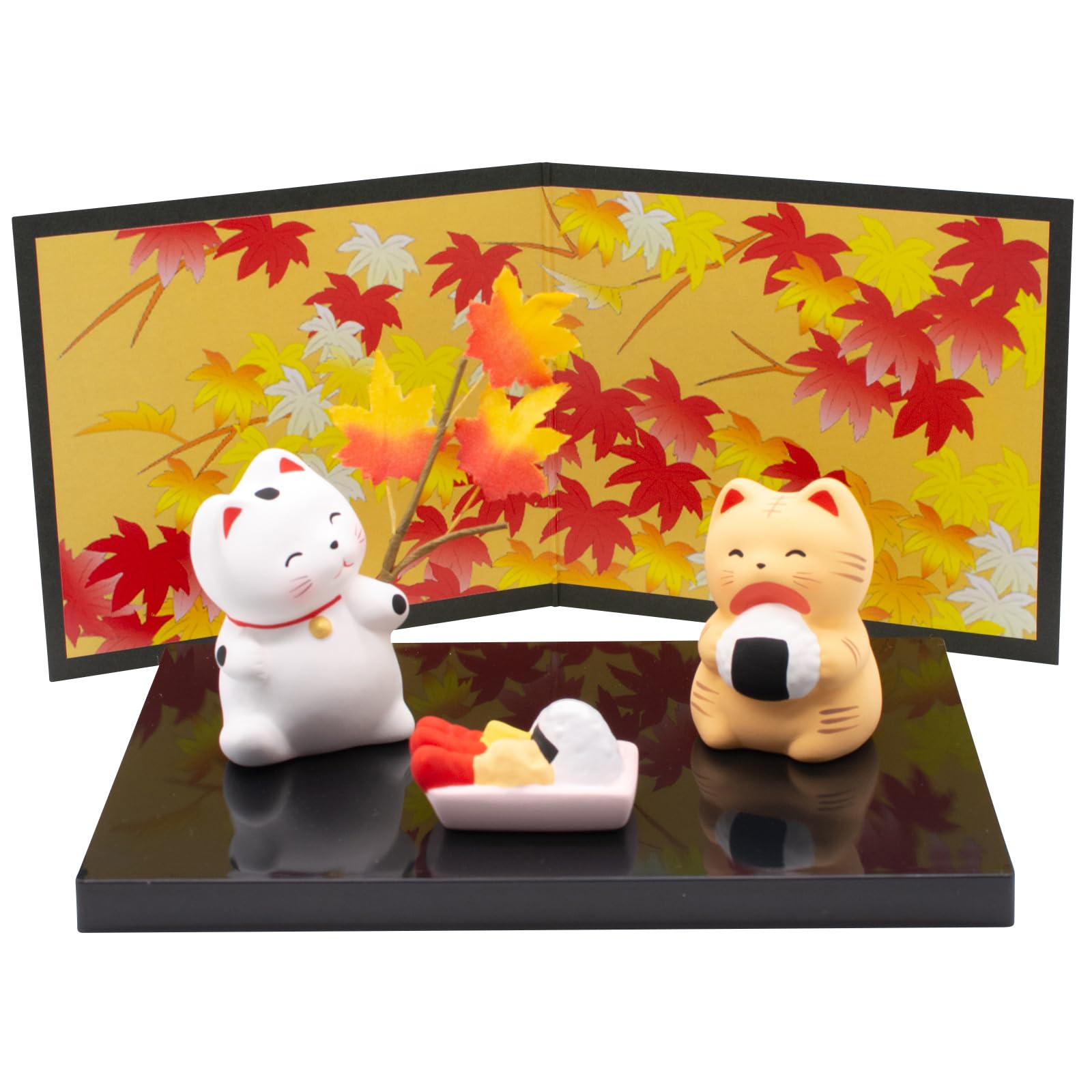 

Santo Banko Ware Interior Tabletop Seasonal November Autumn Maple Room Entryway Mini Compact Made in 18711 Ornament, Object, Decoration, Japanese белый