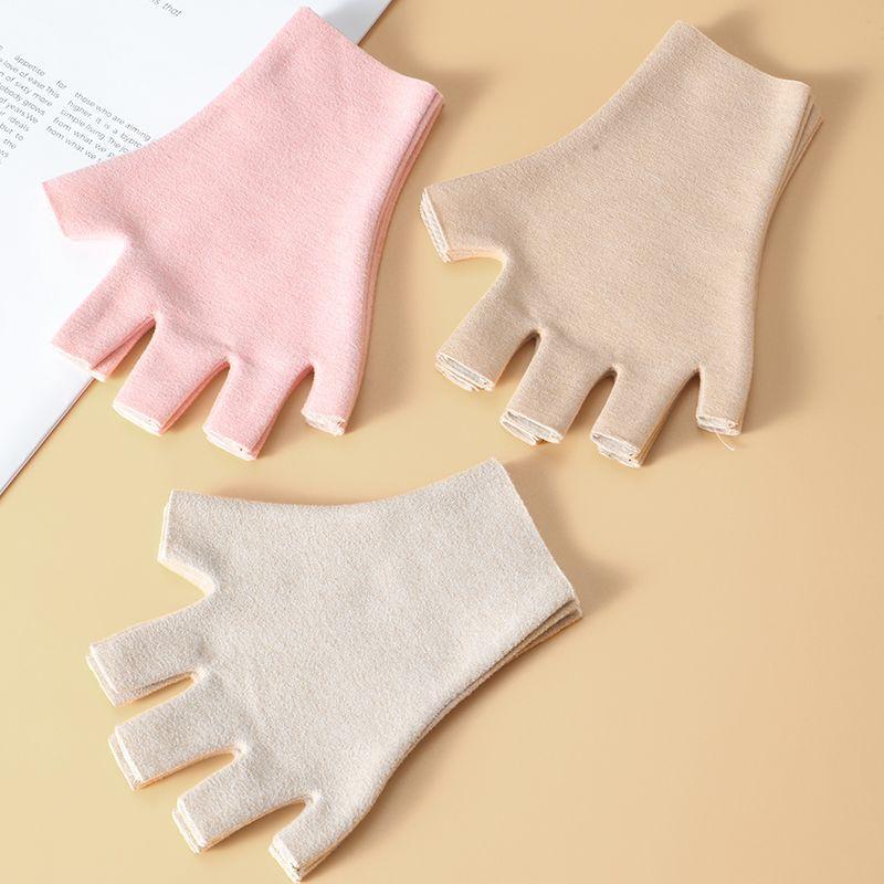 Open-finger Gloves Half-Finger Men's and Women's Winter Fleece Lined Touchscreen Anti-Freeze Gloves for Driving and Cycling