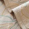 1PC Luxury Pure Cotton Sofa Seat Cover Breathable All Season Universal Couch Seat Pad Leaves Jacquard Non-slip Sofa Towel 