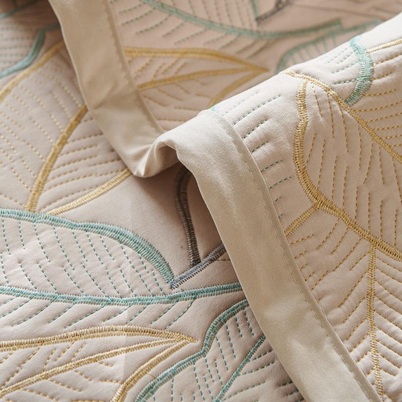 1PC Luxury Pure Cotton Sofa Seat Cover Breathable All Season Universal Couch Seat Pad Leaves Jacquard Non-slip Sofa Towel 