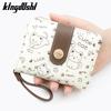 Women's Short Wallet - Cute Kitten Design PU Leather Snap Coin Purse & Clutch