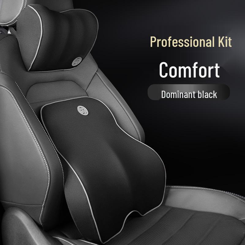 

3D Поясничная поддержка Подушка для автомобильного сиденья из пены с эффектом памяти и поясничная подушка Headrest + Lumbar Support Set