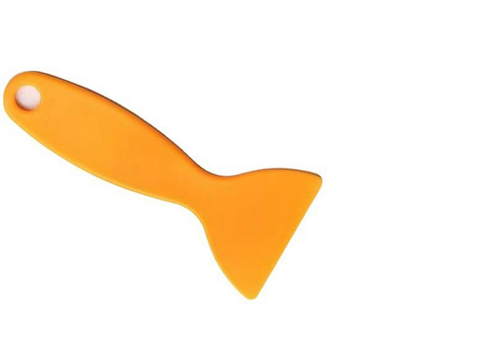 Yellow Triangle Plastic Car Film Scraper Tool