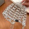 Shining Crystal Chain Beaded Hats Handmade Mesh Hair Accessories  Women Summer Autumn