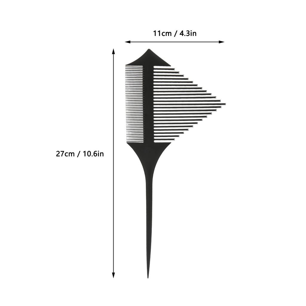 Hair Dyeing Highlighting Comb Home Salon Weaving Sectioning Tail Comb Styling Tool for Hair Coloring Black