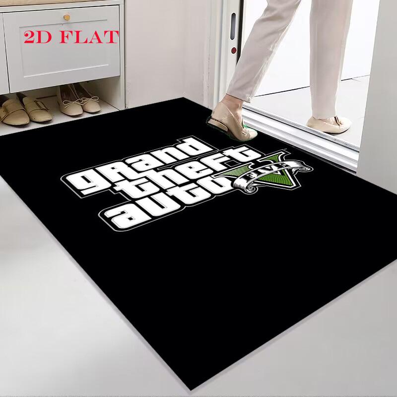 Tappeto Tappeto Poster GTA per Soggiorno Camera da Letto Casa Decorazione Divano, Tappetino Antiscivolo per Giochi Bambini
