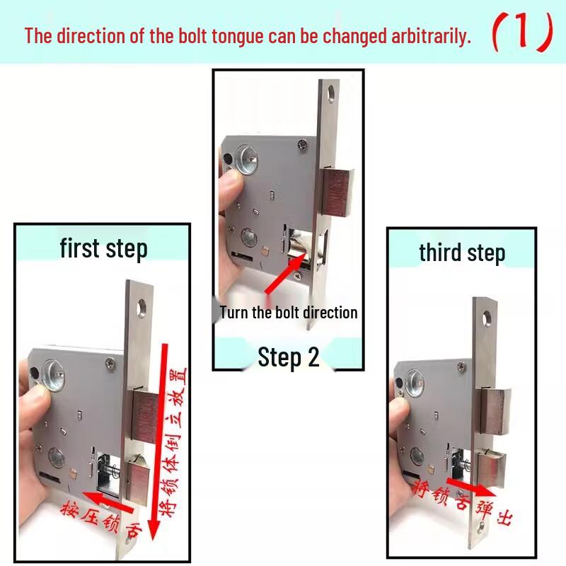 Qingwa Universal Stainless Steel Mortise Door Lock Body
