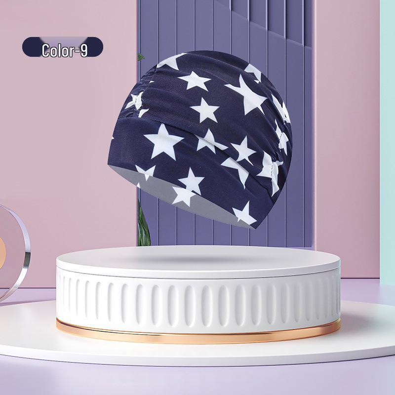 Unisex Adult Pleated Swim Cap – Fashionable, Non-Tightening with Hair and Ear Protection