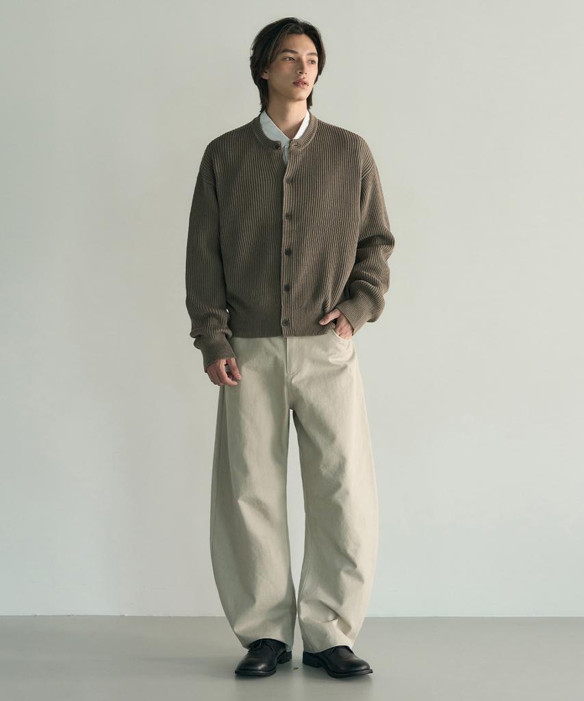 ROTEMBER Arc Flow Curved Dart Pants [Light Beige]