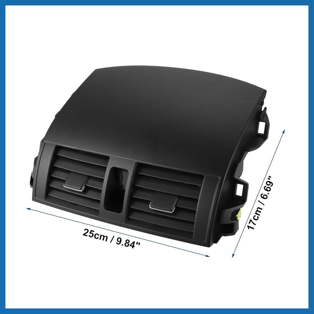 Car Air Vent Panel Assembly Front Center Dashboard A/C Outlet Vent Panel Fit for Toyota Corolla - Pack of 1 Black Item Replacement