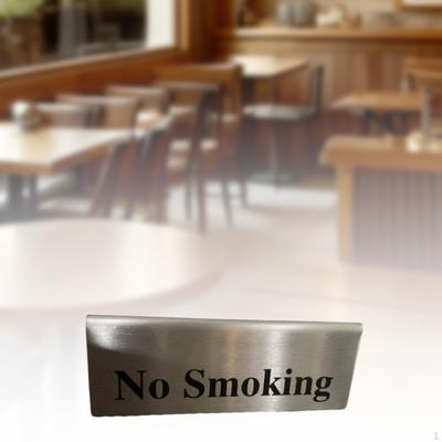 No Smoke Tabletop Sign Table Card Reminder Creative Tent for Club Living Room