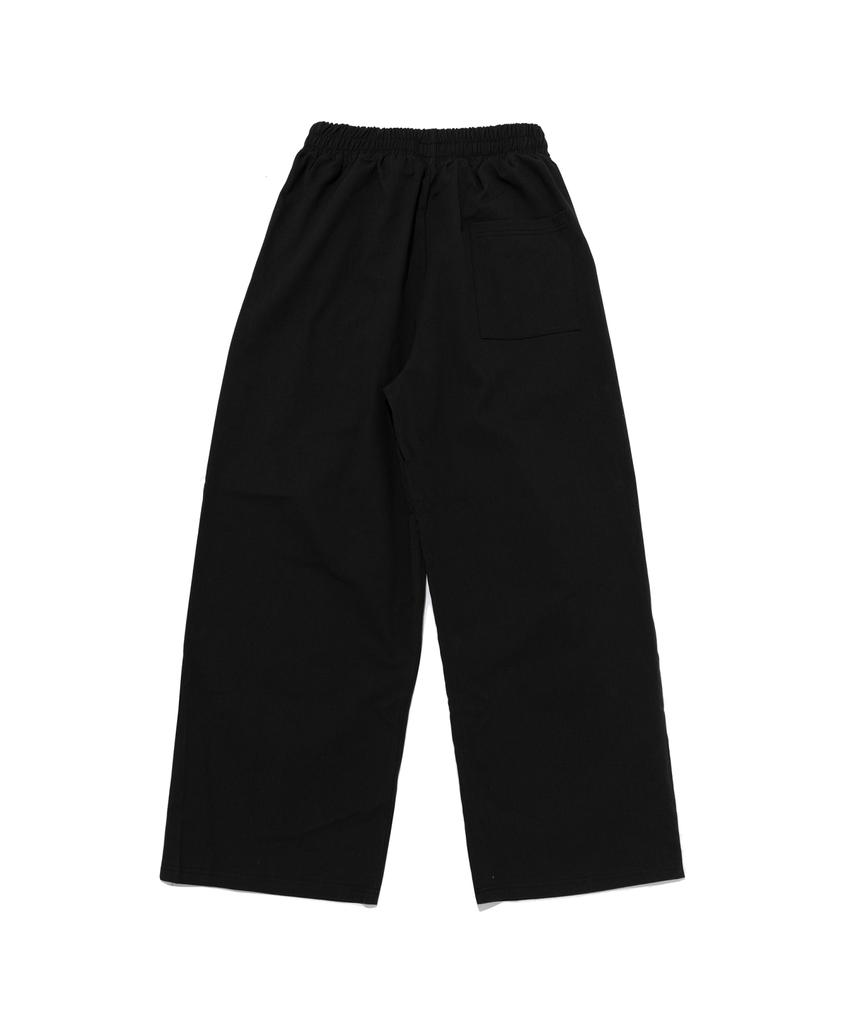 ANALOG MOOD Cotton Pintuck Wide Pants (Black)