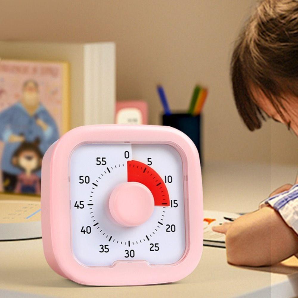 Silent Visual Timer 60-Minute Stopwatch Alarm Clock Countdown Timer Visualization with Stand Kitchen Cooking Timer Indoor