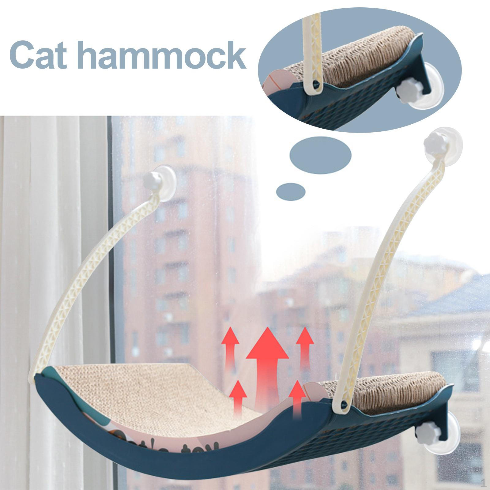 

Bed Rest Shelf Cup Mesh Hammock Blue Scratch Board