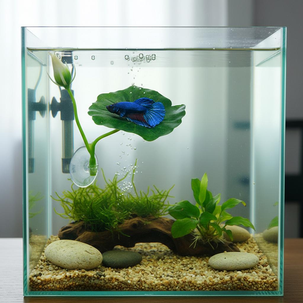 Artificial Lotus Leaf Bettas Fish Resting Bed for Aquarium Decoration with Natural Look