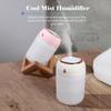 330mL Colorful Mist Humidifier Diffuser Portable 7-color Night Light Quiet USB Humidifier with 2
