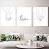 Modern Black White Style Hand In Hand Wall Art Poster Minimalist Print LOVE Quotes Canvas Painting Picture for Living Room Decor