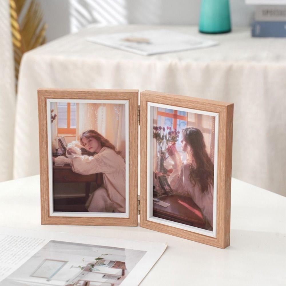 Double/Triple Foldable Hinge Photo Frame Creative Portrait Picture Frame  Gift