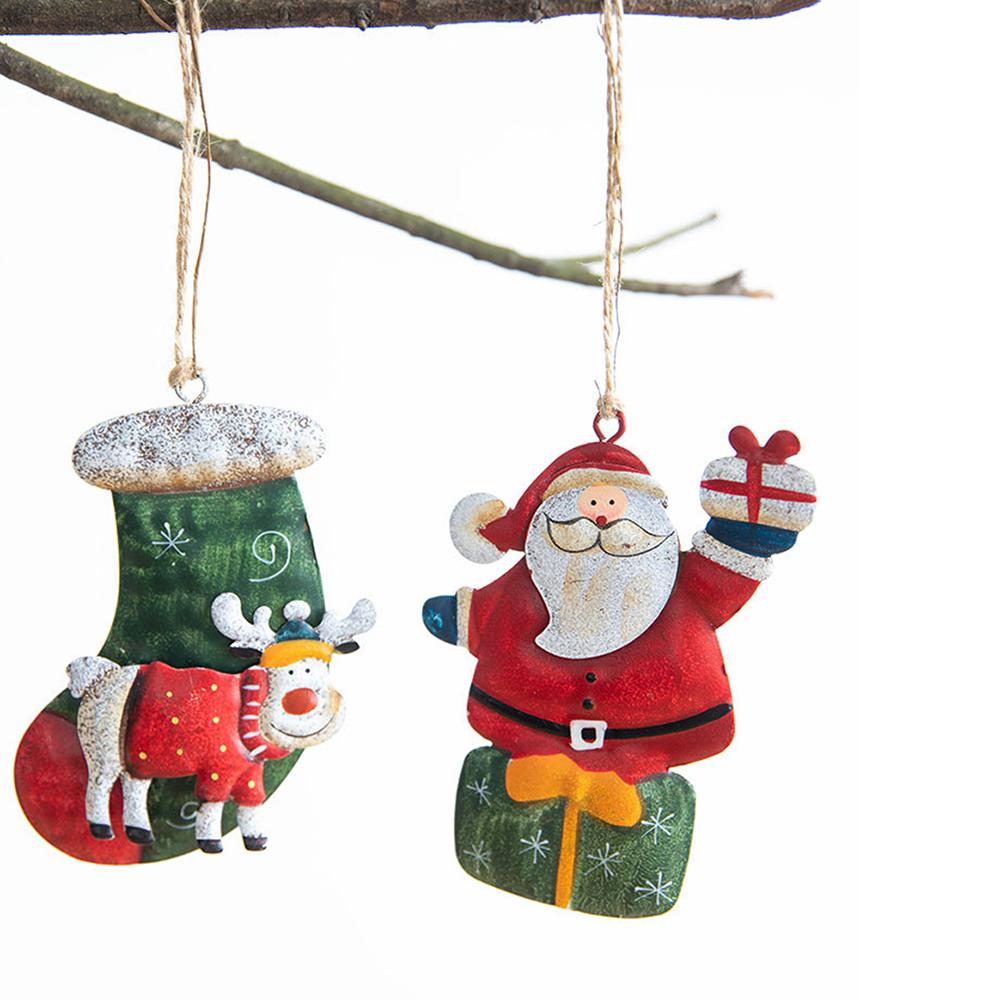 Clause Deer Stocking Snowman Christmas Hanging Pendants Drop Ornaments Xmas Tree Embellishment