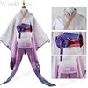 Raiden Ei Shougun Beelzebul Cosplay Costume Kimono Full Set Suits Impact Raiden Makoto Baal Cosplay Shoes For Women