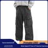 Pantaloni de lucru retro pentru bărbați 2026 cu buzunare multiple - Primăvară/Toamnă, Greutate mare, Croială dreaptă largă, Stil casual.
