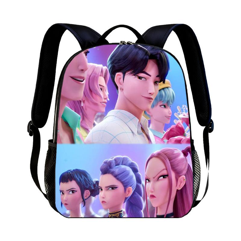 KPop Demon Hunters Cartoon Peripheral Backpack for Students Boys Girls Bags Teens Daily Backpack Travel Rucksacks Daily