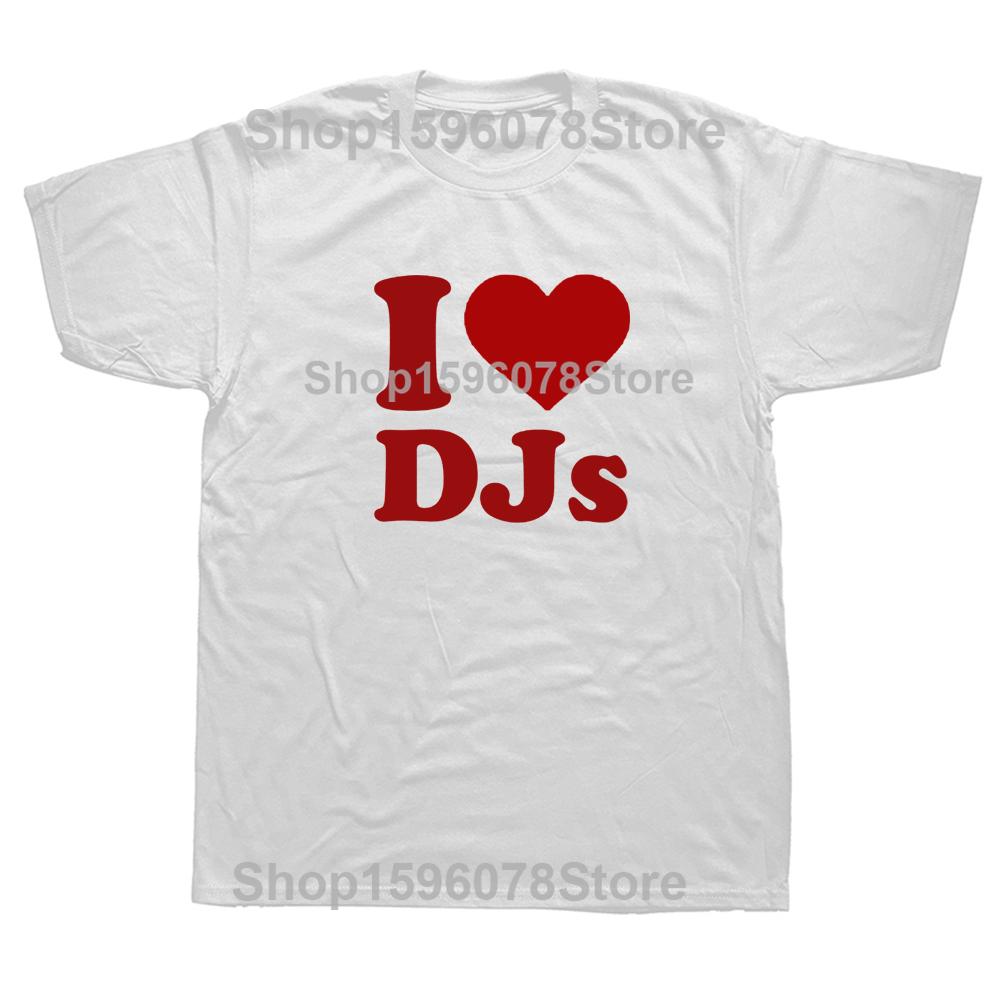 Never Underestimate An Old Man Loves DJ Turntable T Shirt Streetwear Music Techno Club Headphone Birthday Short Sleeve T-shirts