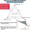 Shade Sail, Waterproof Outdoor Garden Patio Party Sun Awning, Triangular Canopy 98% UV Blocking with Free Rope