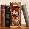 Robotime Rolife Book Nook Kits Fall into Wonder DIY Booknook with Lights Miniature House Kit Puzzle Bookend Bookshelf Decor Gift