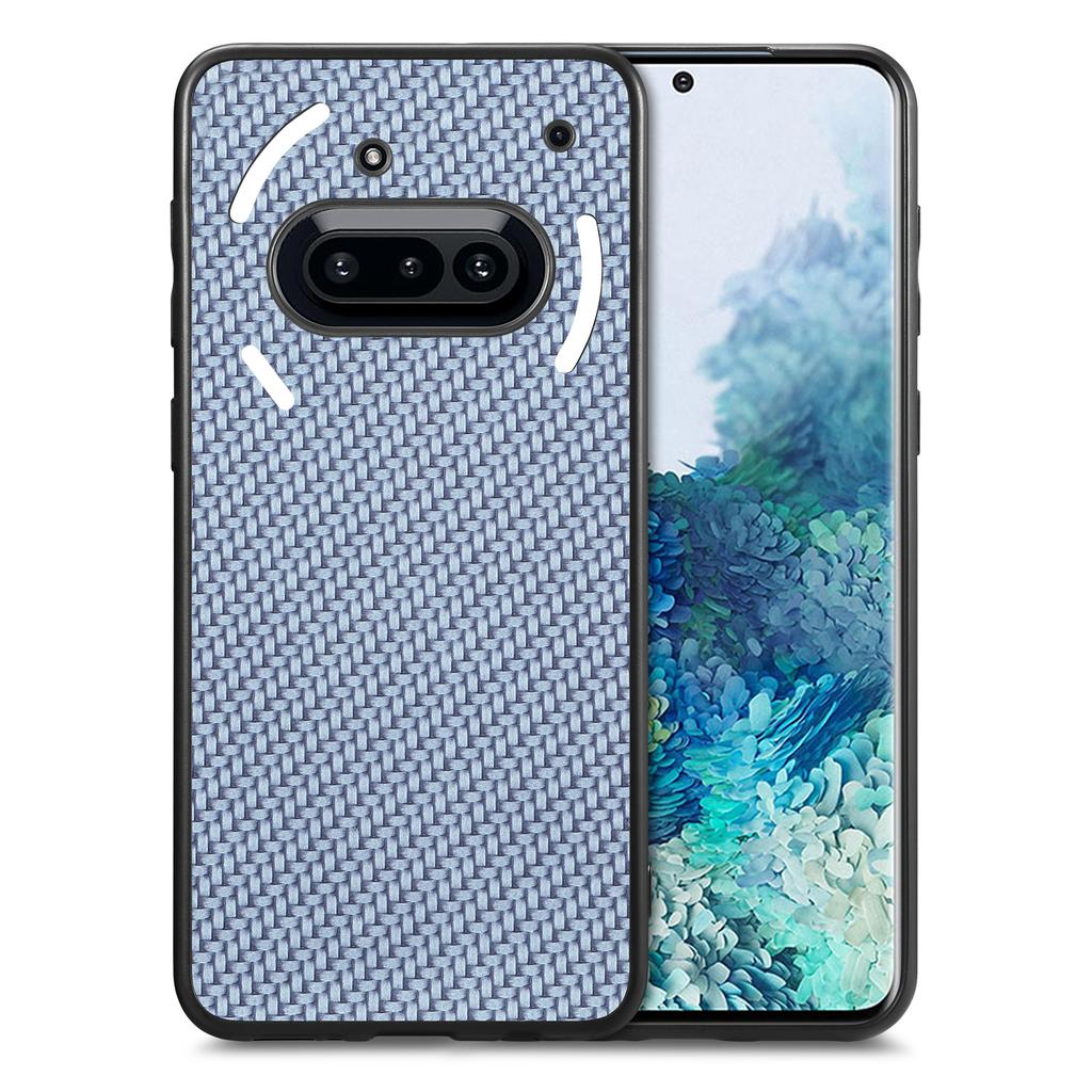 För ingenting telefon (3a) Fodral Kolfibertextur PU+PC+TPU Telefonskydd