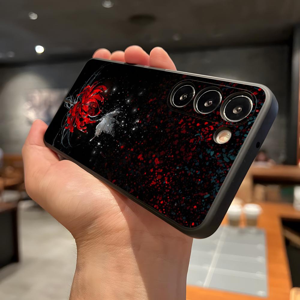 Anime T-Tokyo G-Ghoul Higanbana Phone Case For Samsung A56 A36 A26 A16 A15 A25 A35 A55 A14 A34 A24 A54 Black Soft Shell