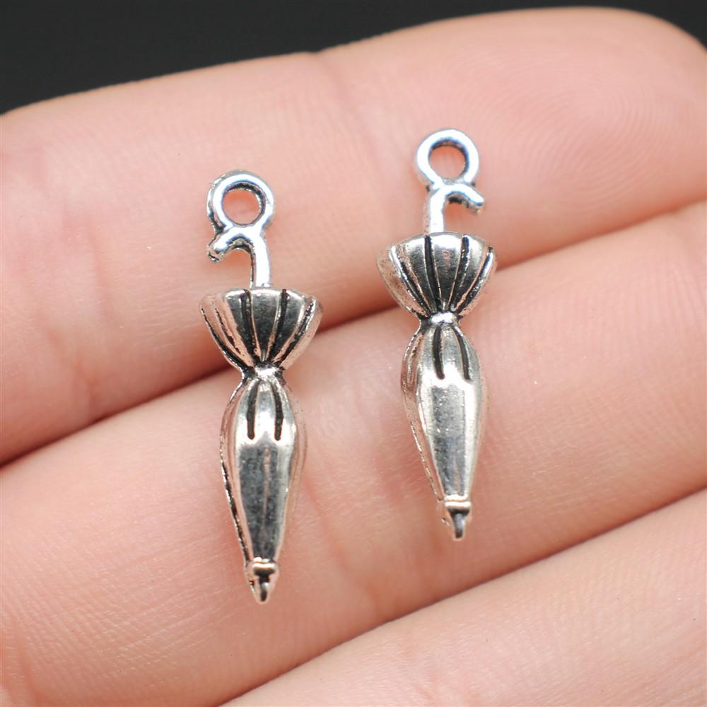 10pcs Daily Necessities Charms Umbrella Hair Dryer Broom Sofa Globe Pendants Jewelry Making Antique Silver Color