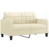 VidaXL 2-seater Sofa Cream 140 Cm Faux Leather, Sofa, Upholstered Sofa, Living Room Seat, Loveseat, Living Room Sofa, 359118