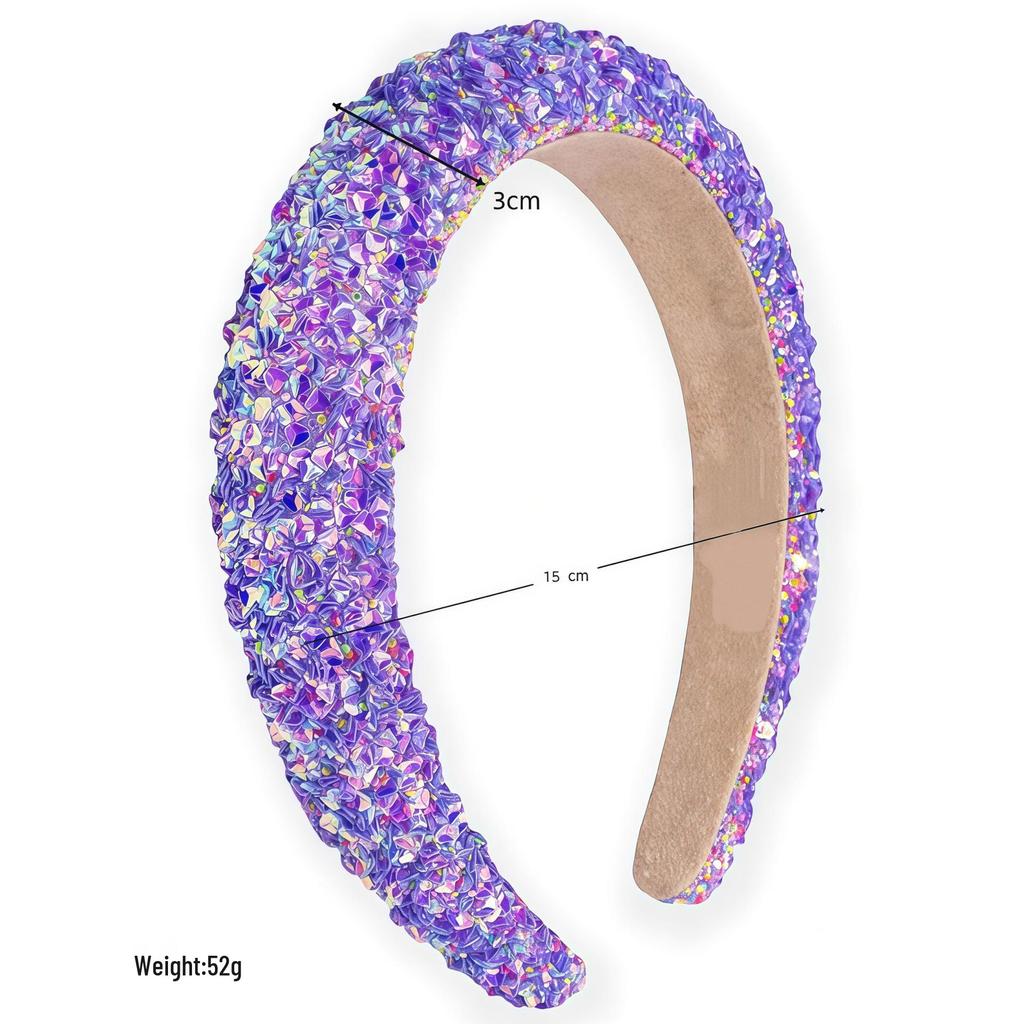 Korean Style Full Diamond Sponge Headband: Versatile Fashion Hair Accessory for Women