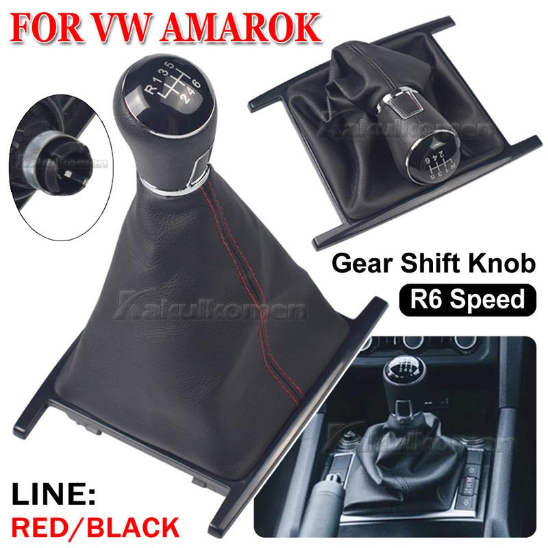 For VW Amarok 2010 2011 2012 2013 2014 2015 2016 2017 2018- Gear Stick Shift Knob Leather Gaiter Boot Cover Car 6 Speed