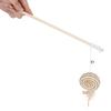 Cat Funny Stick Wand Pet Teaser Interactive Toys with Round Cake Crisp Bell Feather