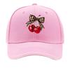 Leopard Print Bow Red Cherry Graphic Design Sandwich Baseball Cap Unisex Women Sun Cap Outdoor Workouts Hat