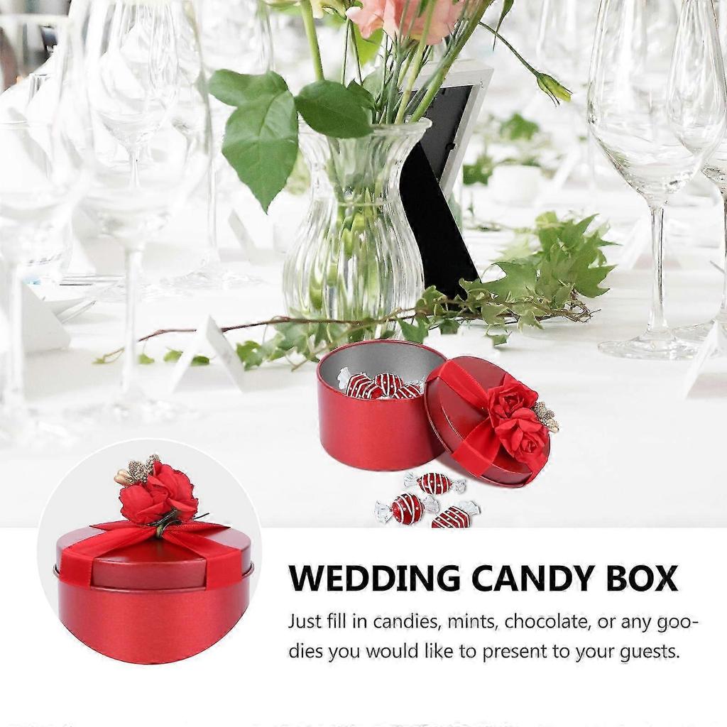 Candy Box Wedding Gift Boxes for Storage 16Pcs Elegant Red Boxes