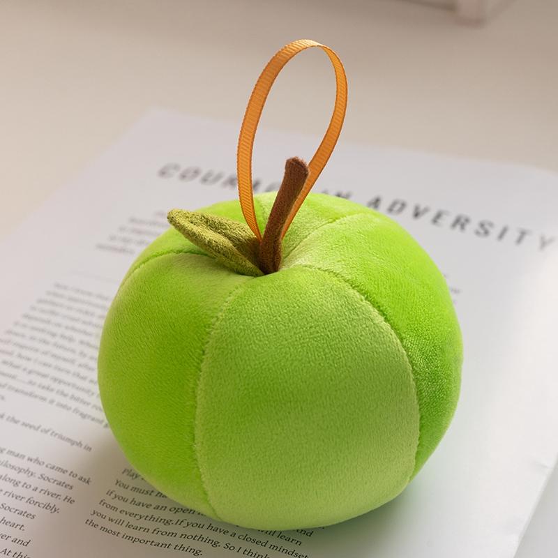 Sale Holiday Soft Stuffed Green Red Apple Fruit Plush Toy Educational Doll For Kids Room Decor Children's Christmas Gift
