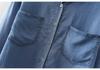 Cardigan da Donna Taglie Forti in Denim Tencel a Manica Lunga - Autunno 2023
